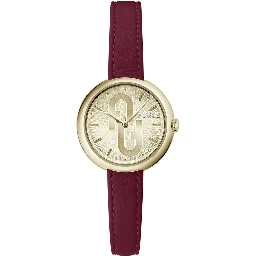 Red Leather Dress Watch