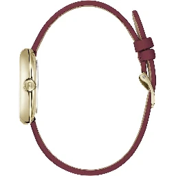 Red Leather Dress Watch