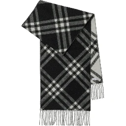 Check scarf in cashmere