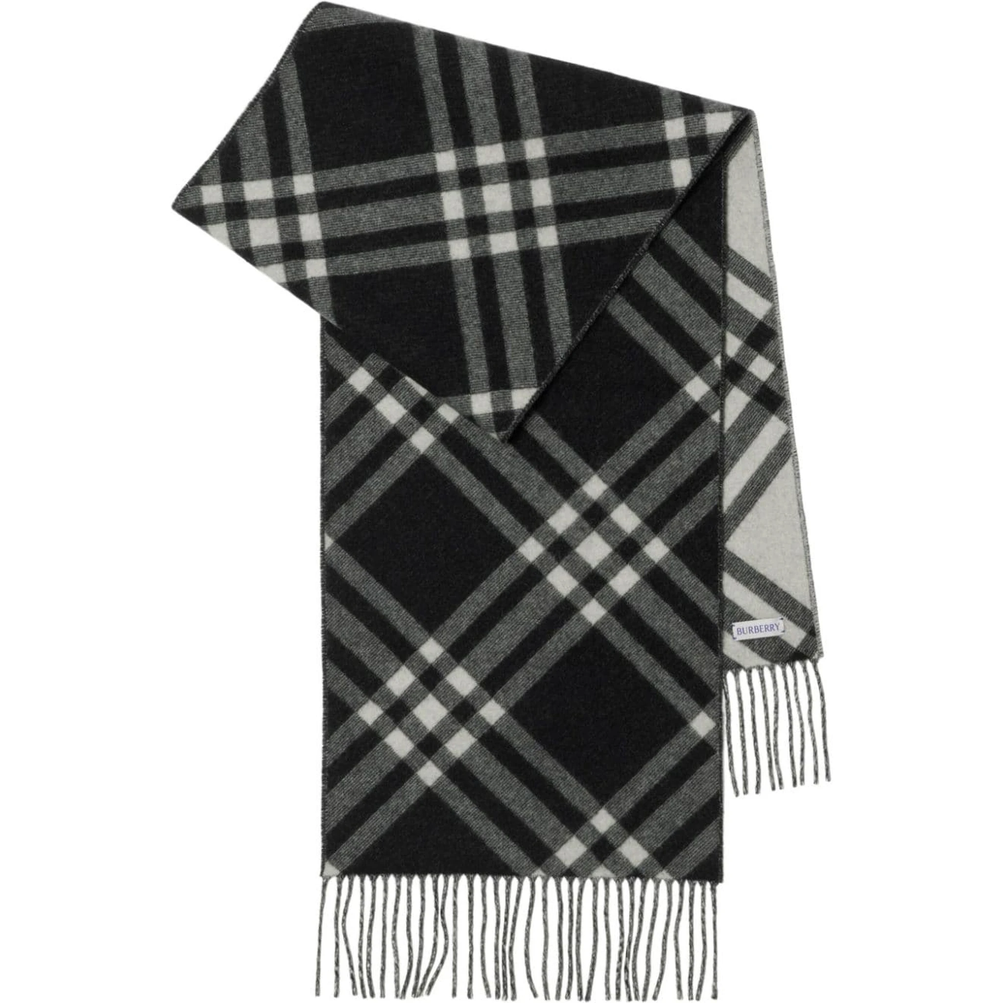 Check scarf in cashmere