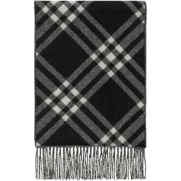 Check scarf in cashmere