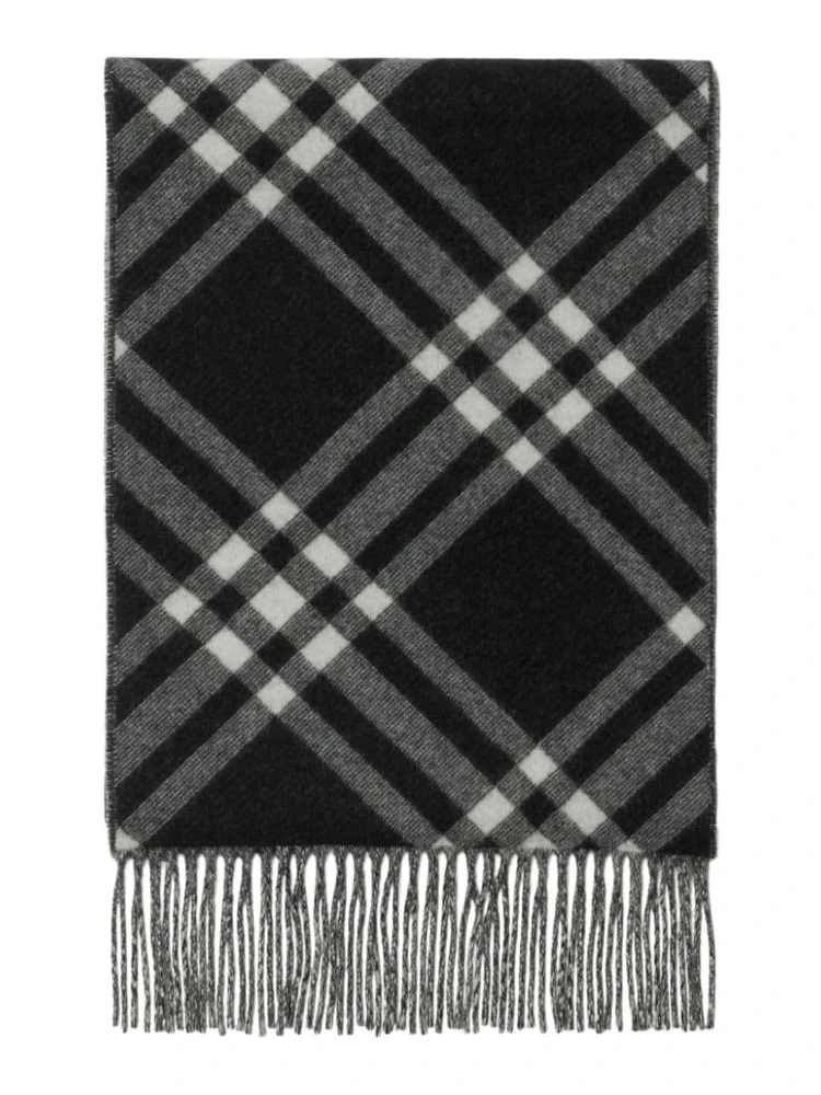 Check scarf in cashmere alternative