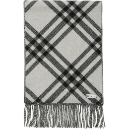 Check scarf in cashmere