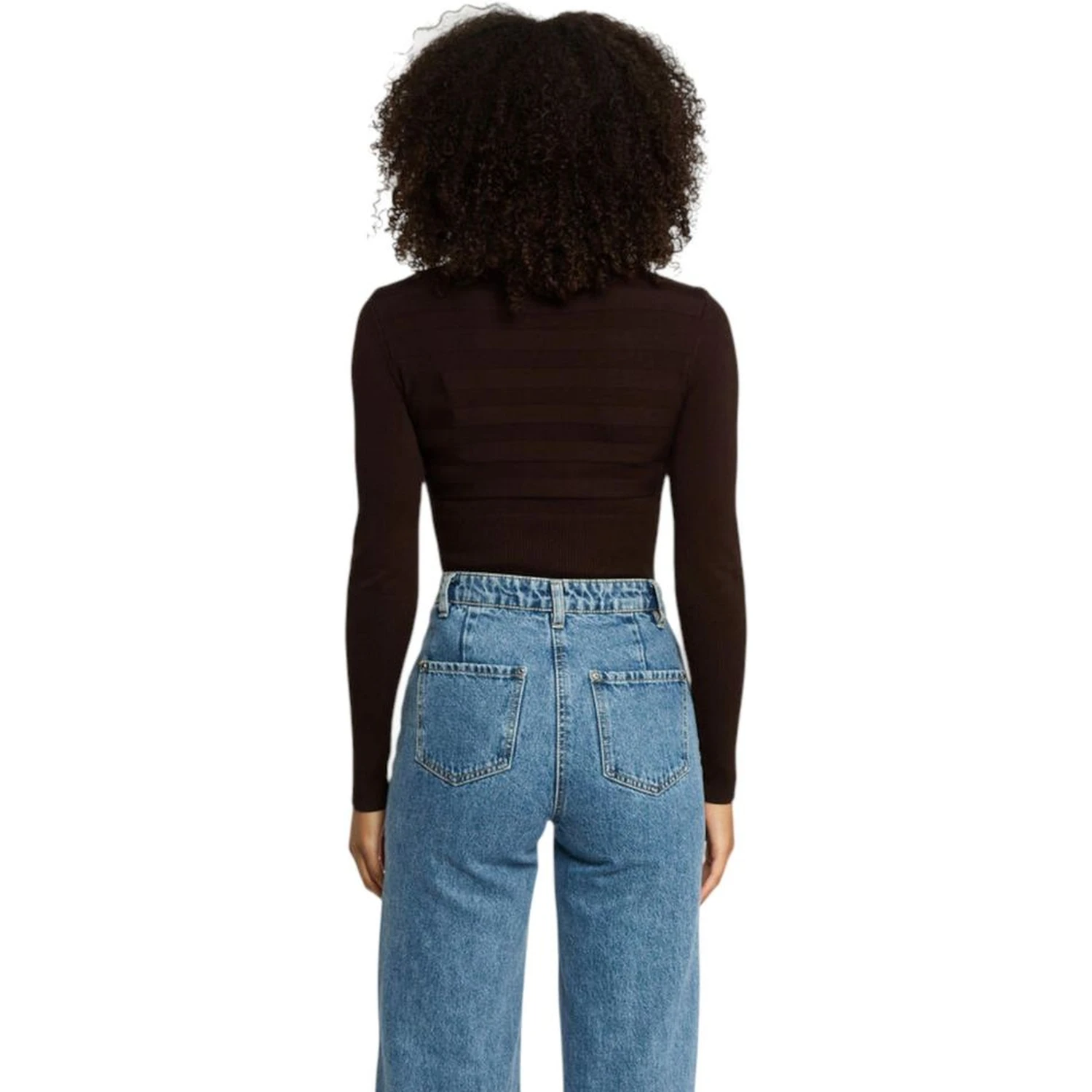 Brown Viscose Turtleneck