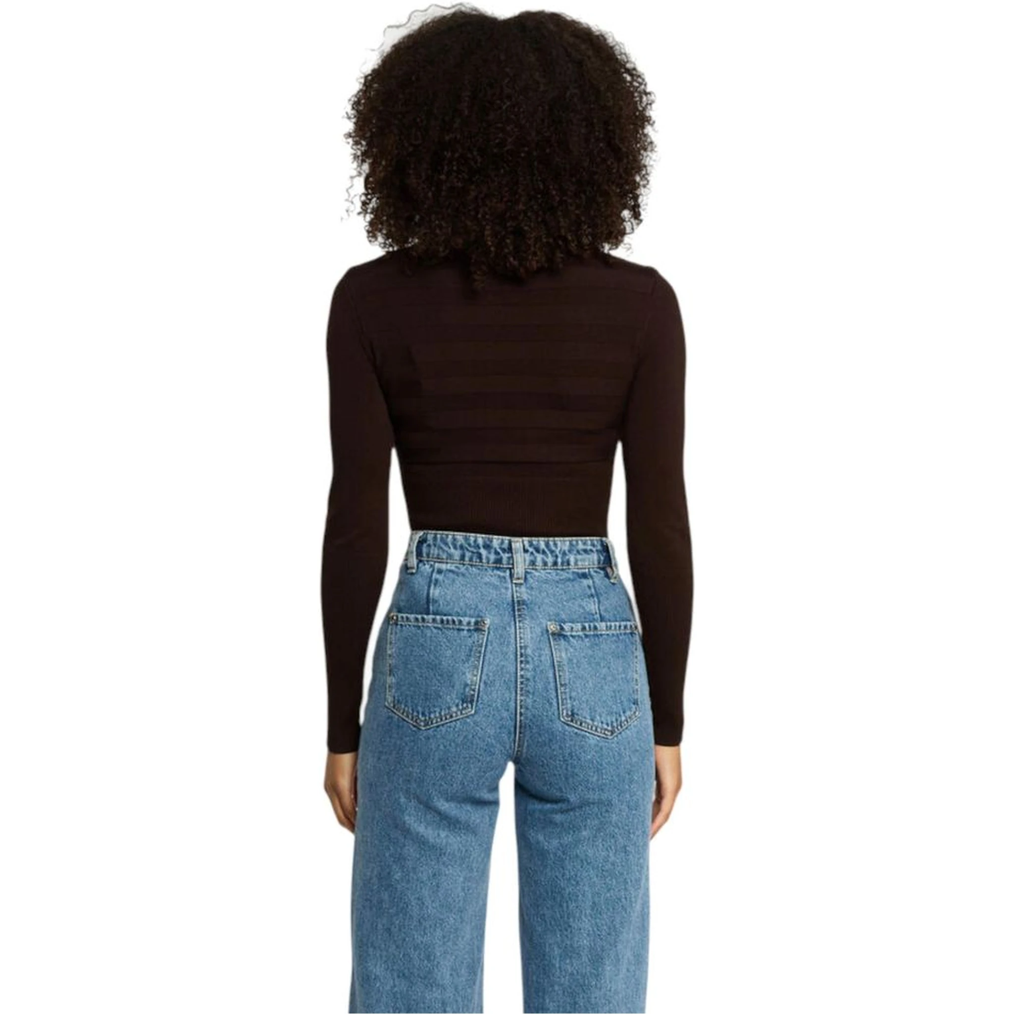 Brown Viscose Turtleneck