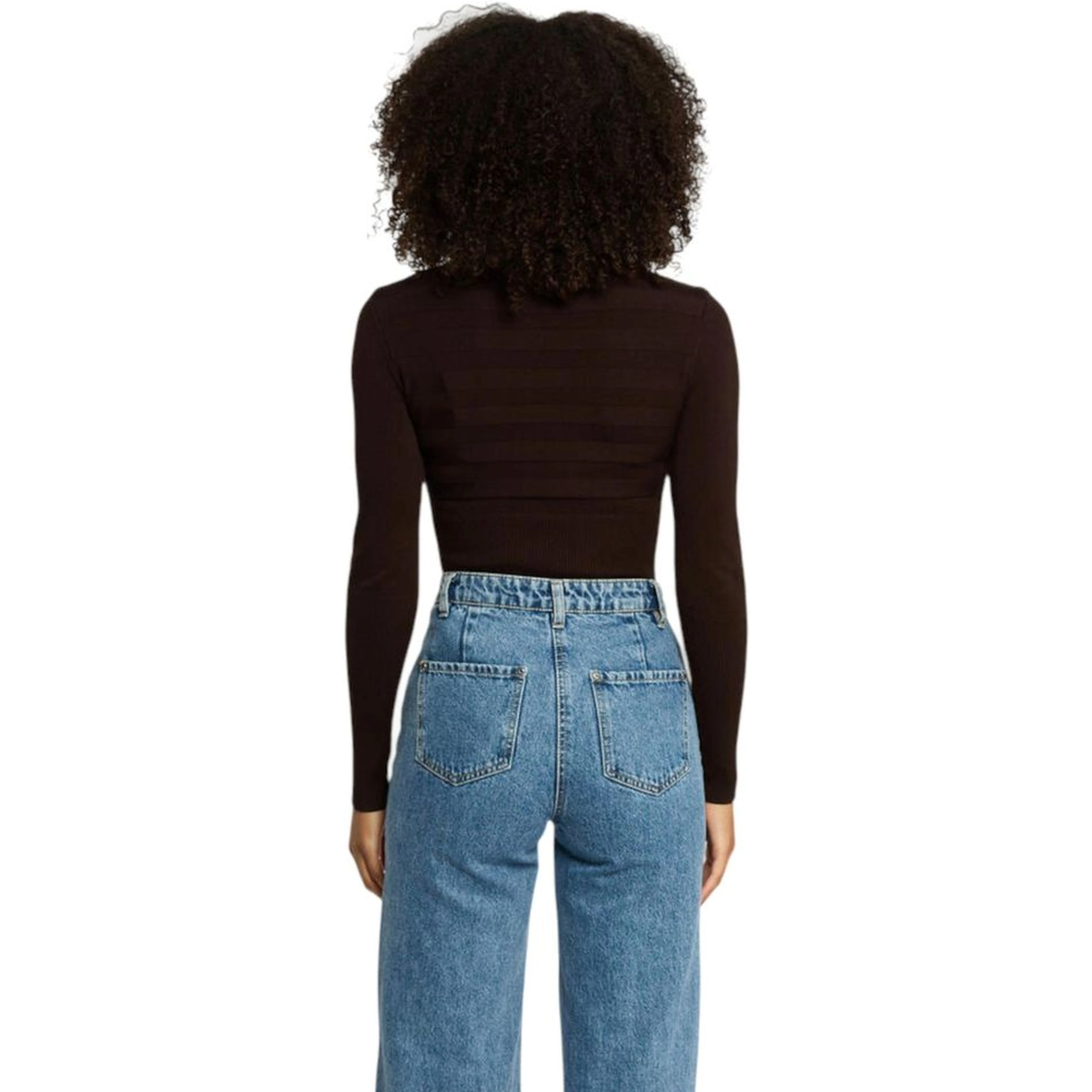 Brown Viscose Turtleneck