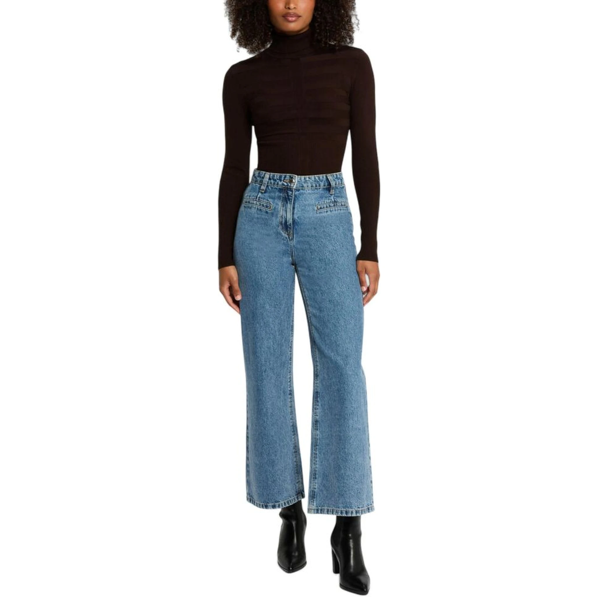 Brown Viscose Turtleneck