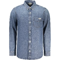 Blue Cotton Men's Shirt