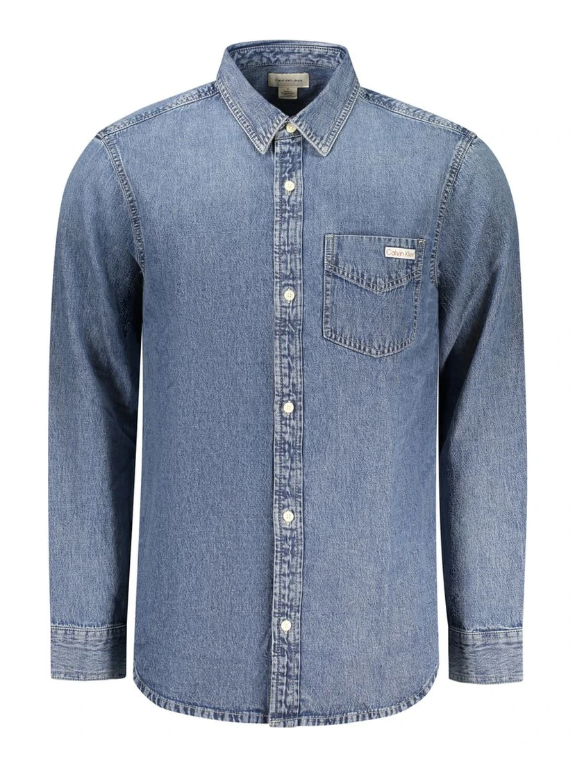 Blue Cotton Men's Shirt