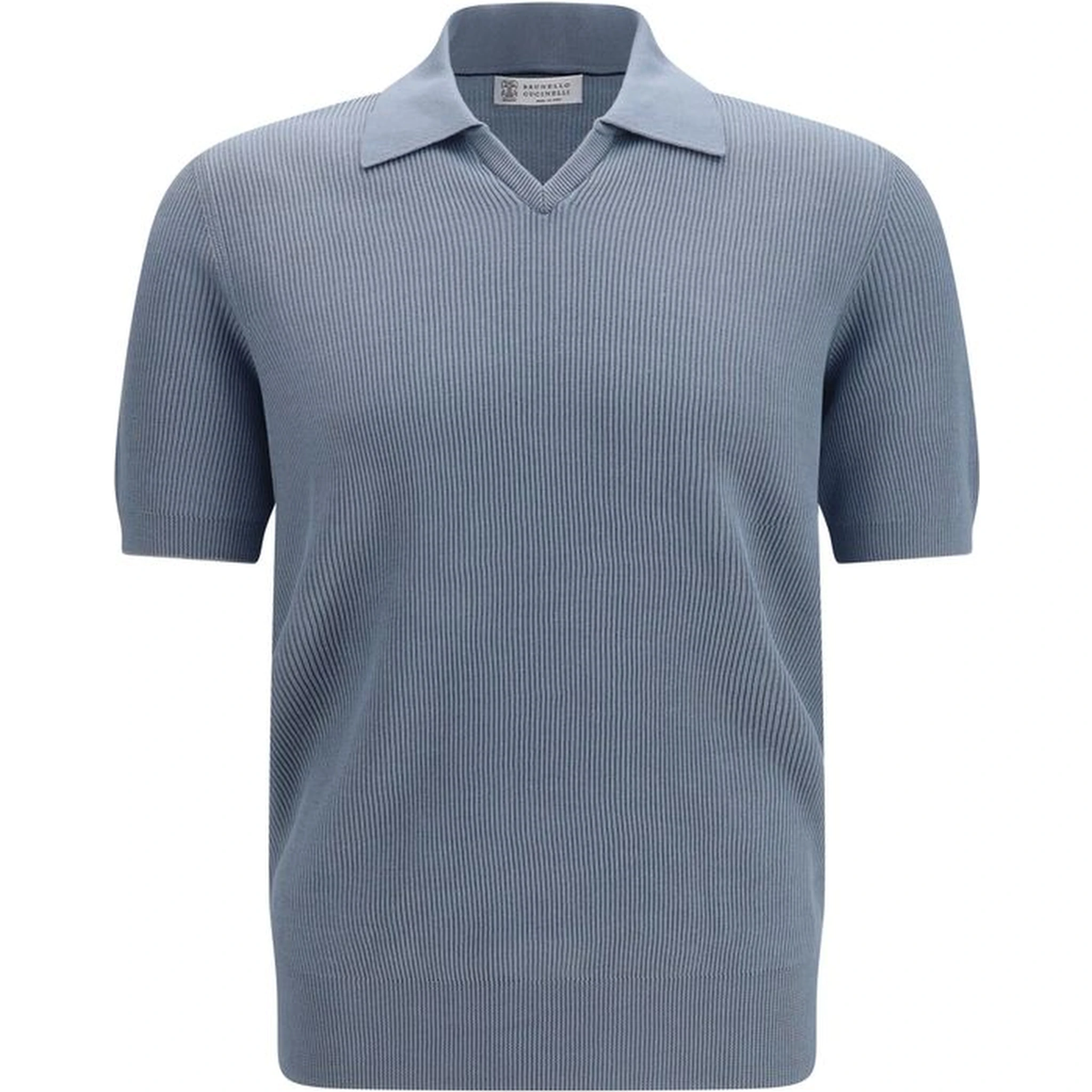 Blue Cotton Polo Shirt