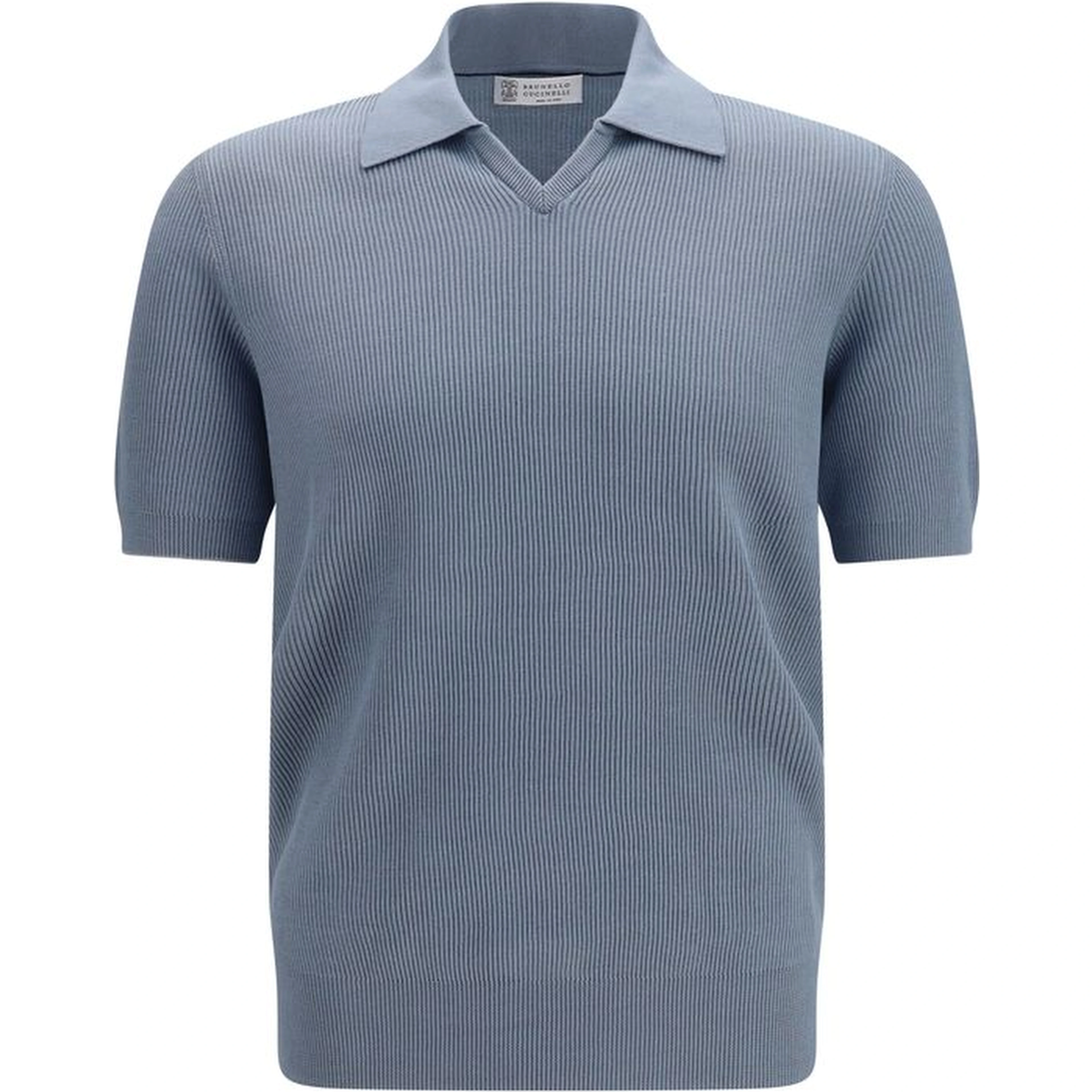 Blue Cotton Polo Shirt