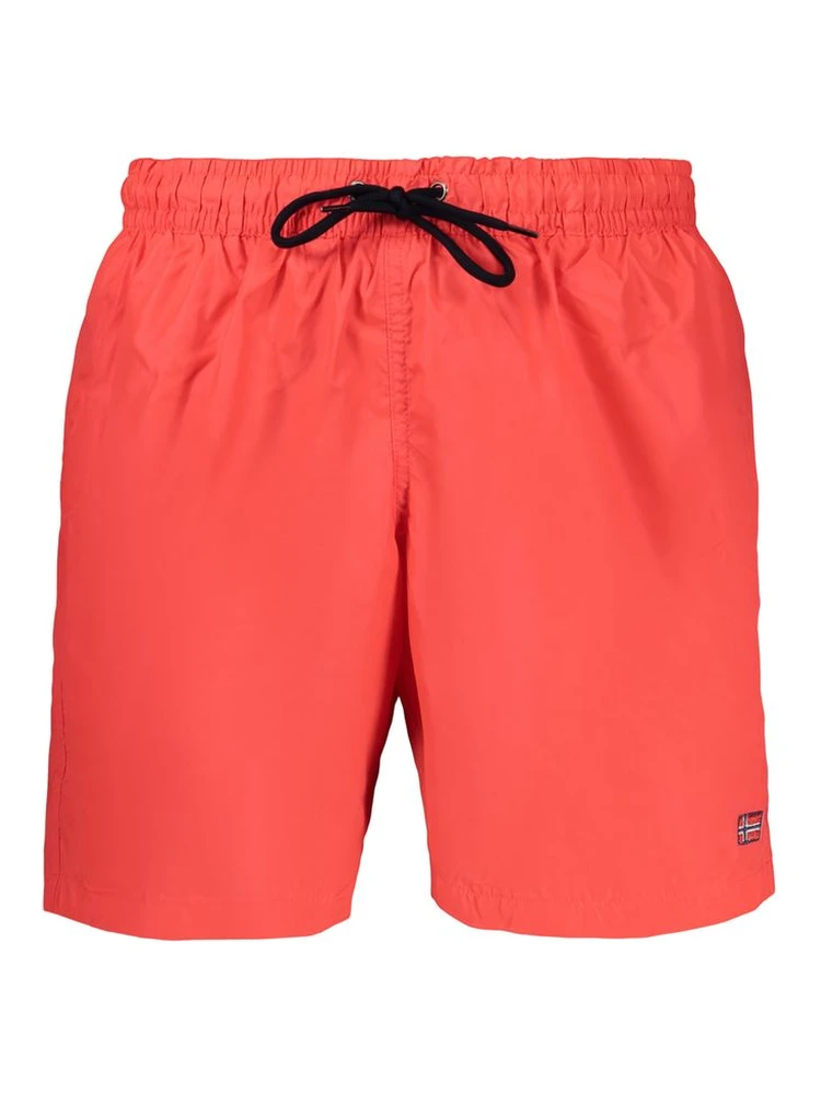Red Polyamide Men's Swim Boxer