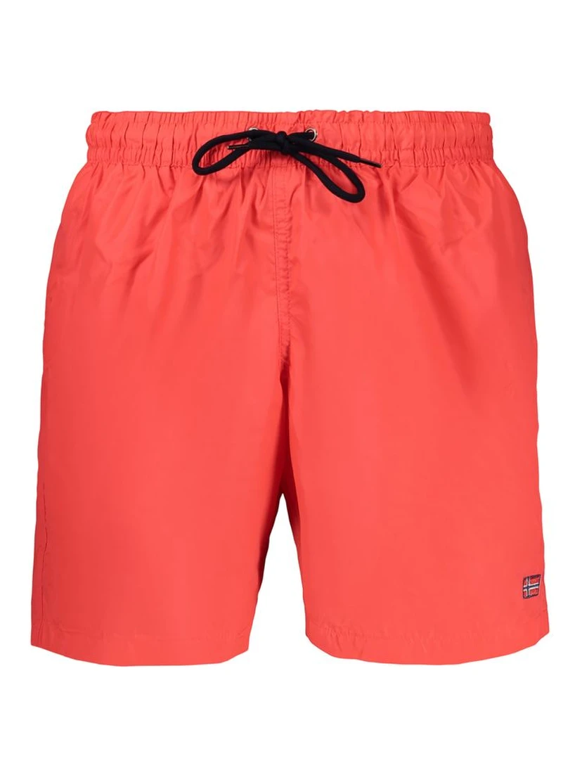 Red Polyamide Men's Swim Boxer