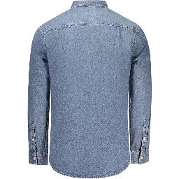 Blue Cotton Men's Shirt