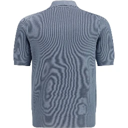 Blue Cotton Polo Shirt