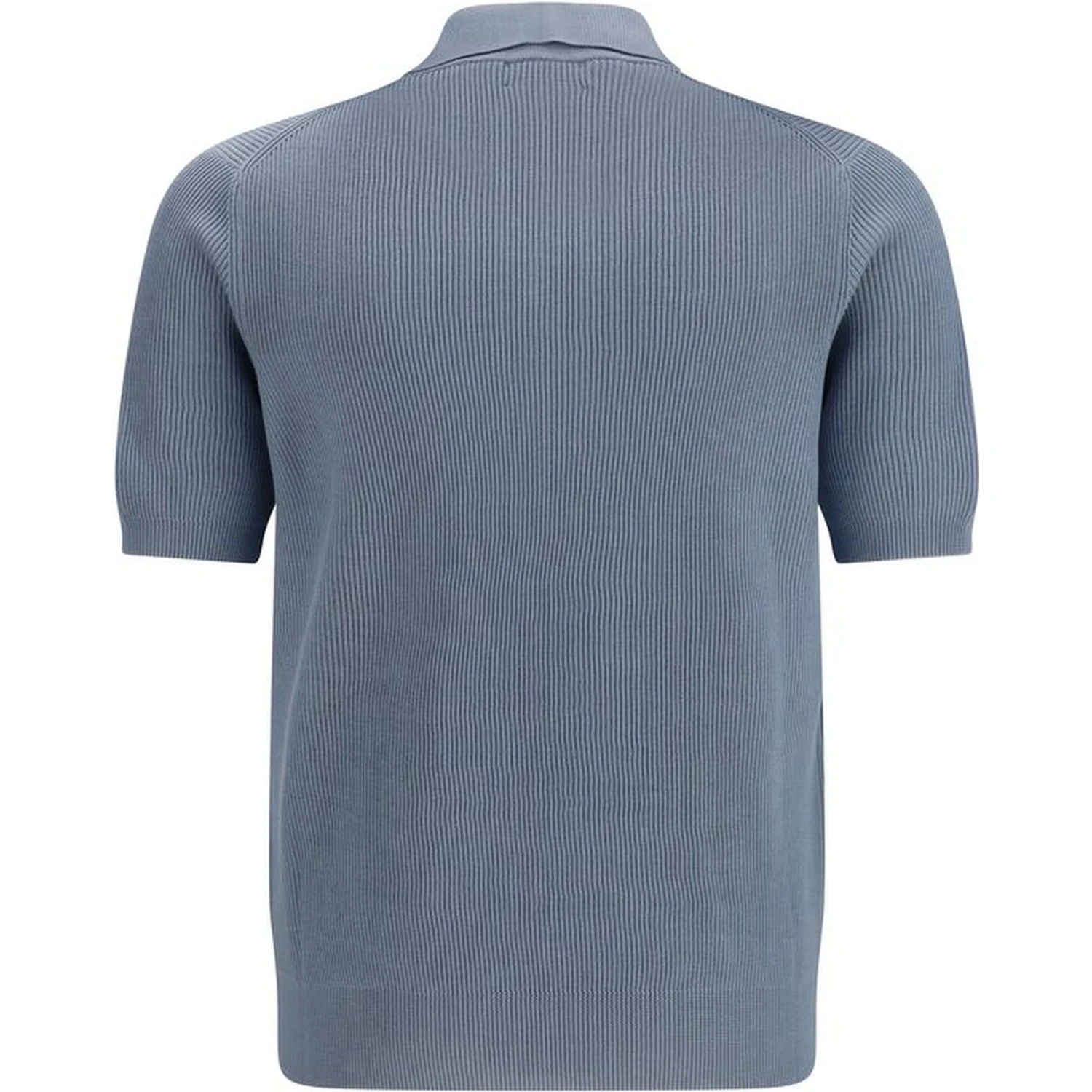 Blue Cotton Polo Shirt