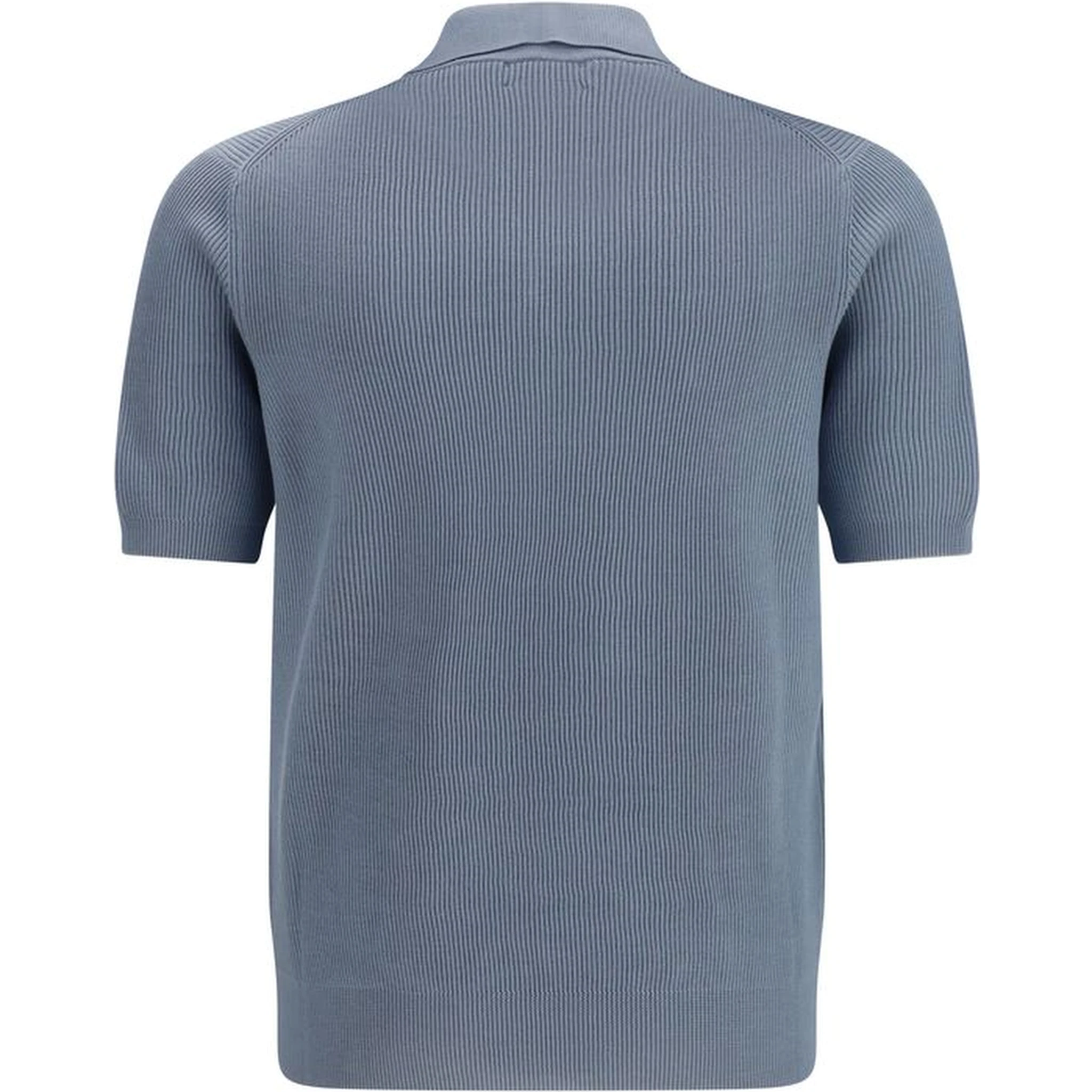 Blue Cotton Polo Shirt