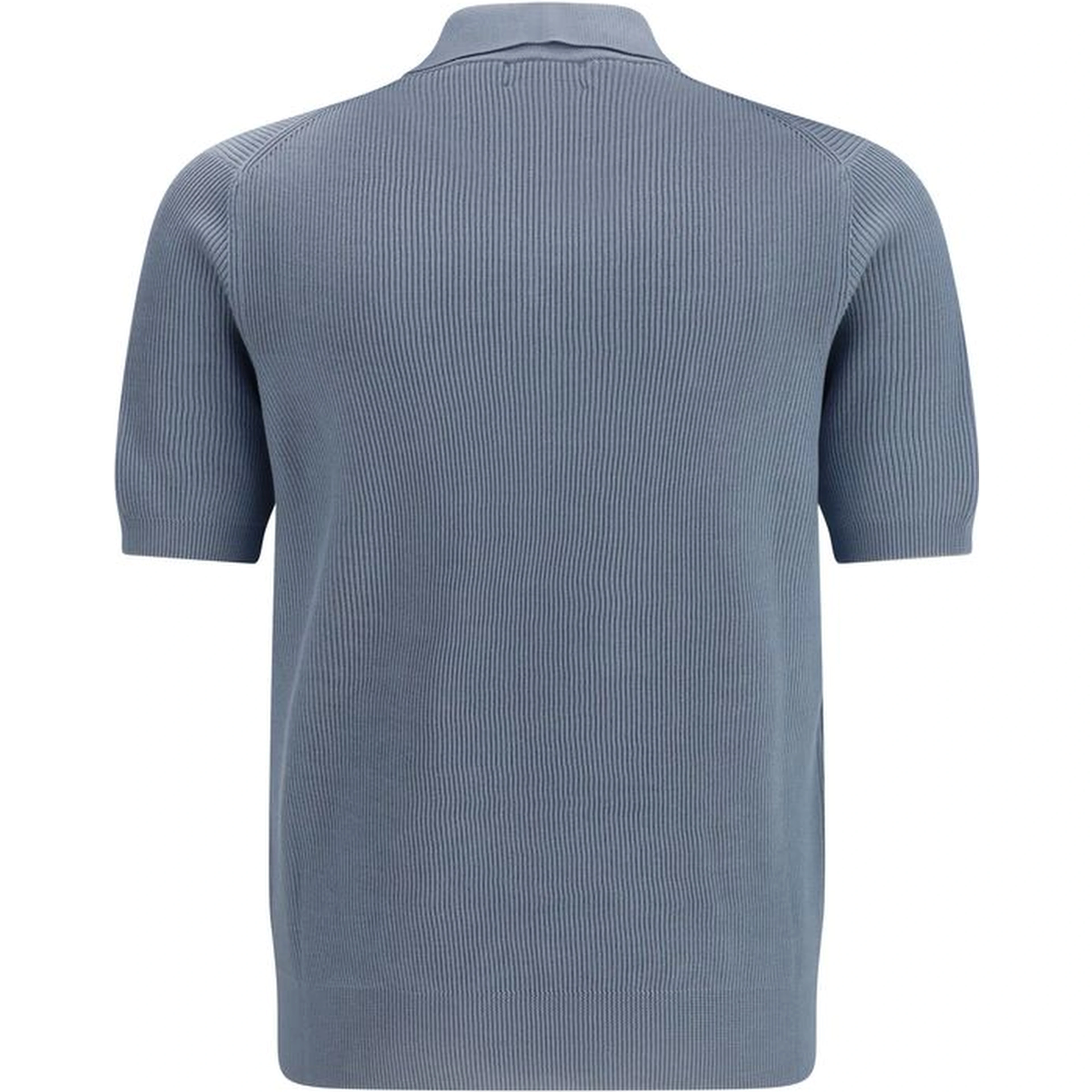Blue Cotton Polo Shirt