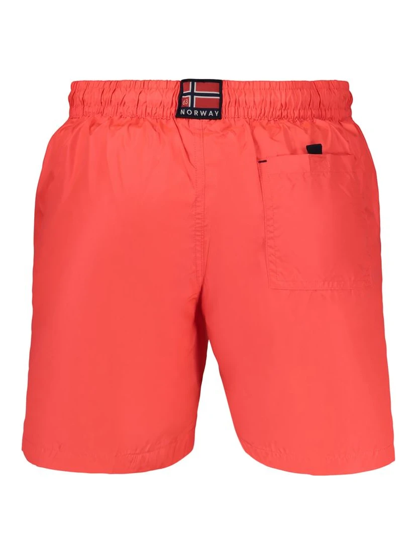 Red Polyamide Men's Swim Boxer