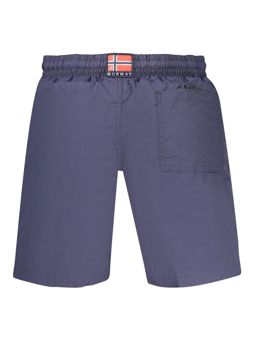 Blue Polyamide Men's Swimwear