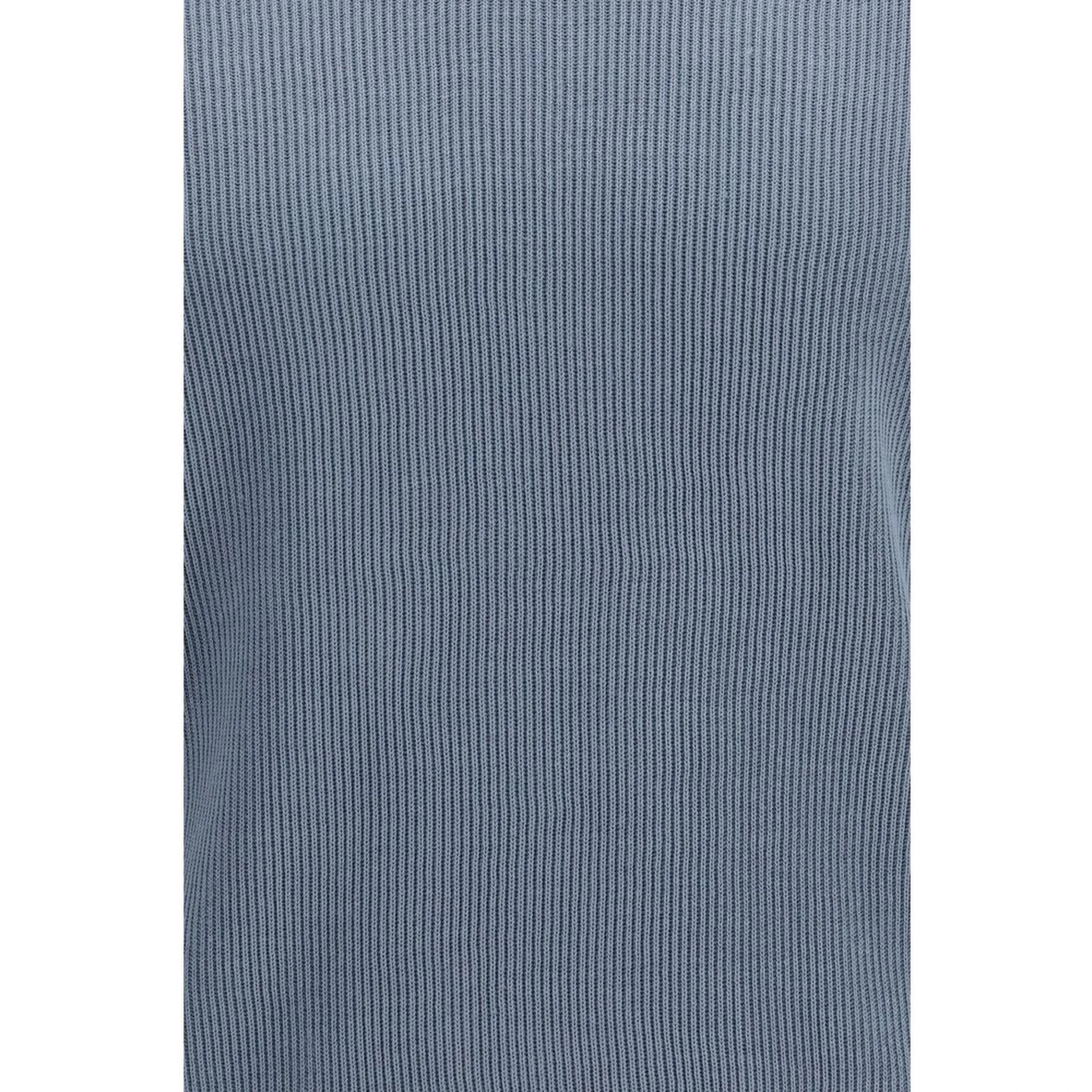 Blue Cotton Polo Shirt