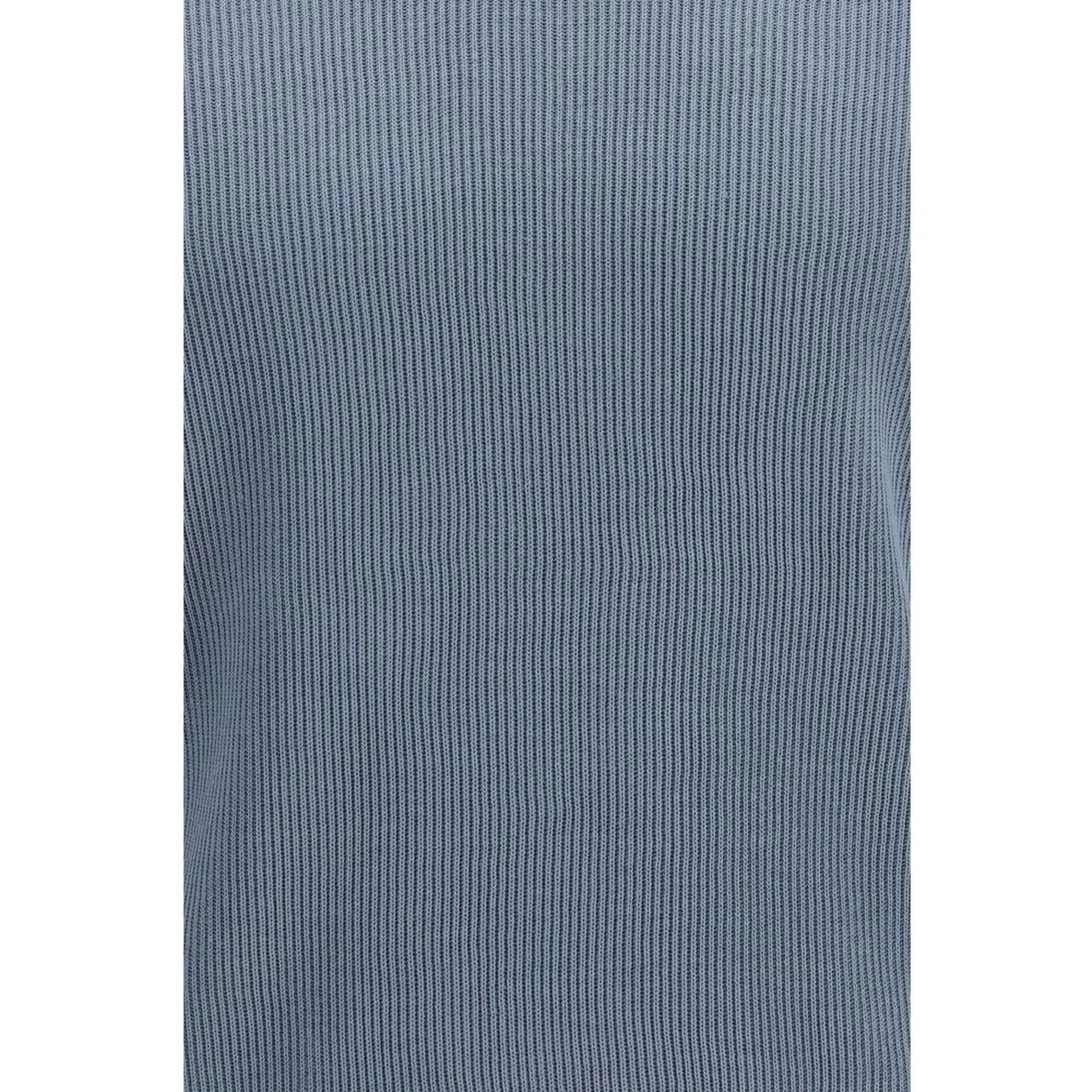 Blue Cotton Polo Shirt