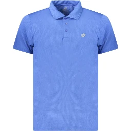 Blue Polyester Polo Shirt