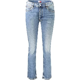 Blue Cotton Slim Fit Jeans