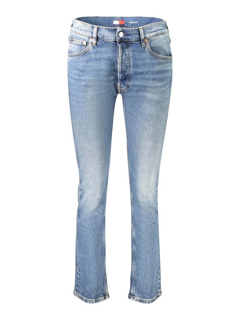 Blue Cotton Slim Fit Jeans