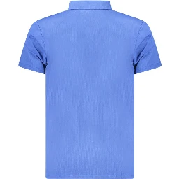 Blue Polyester Polo Shirt