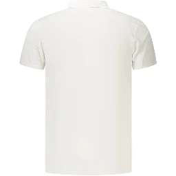 White Polyester Polo Shirt
