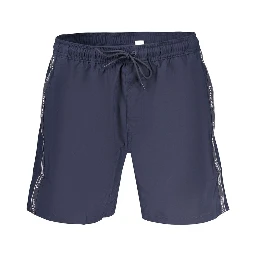 Blue Polyester Men's Swim Shorts