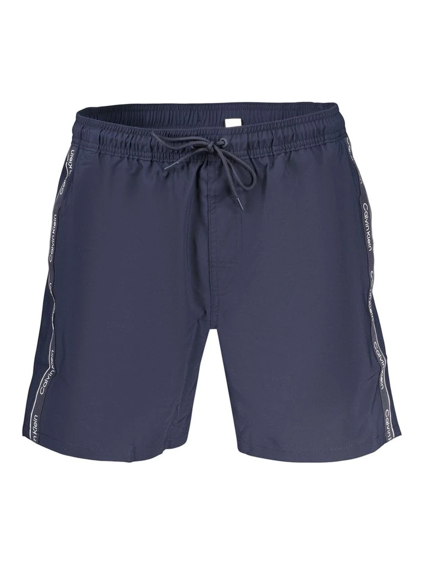 Blue Polyester Men's Swim Shorts