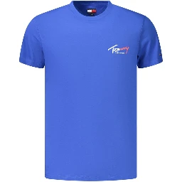 Blue Cotton Men's T-Shirt