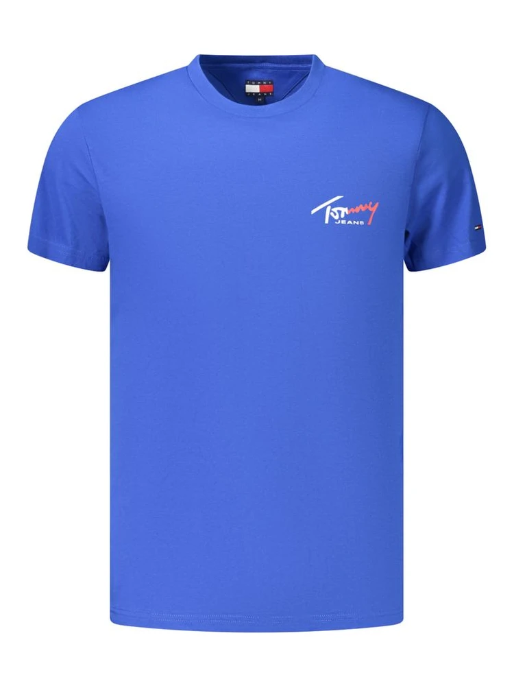 Blue Cotton Men's T-Shirt