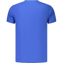 Blue Cotton Men's T-Shirt