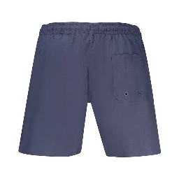 Blue Polyester Men's Swim Shorts