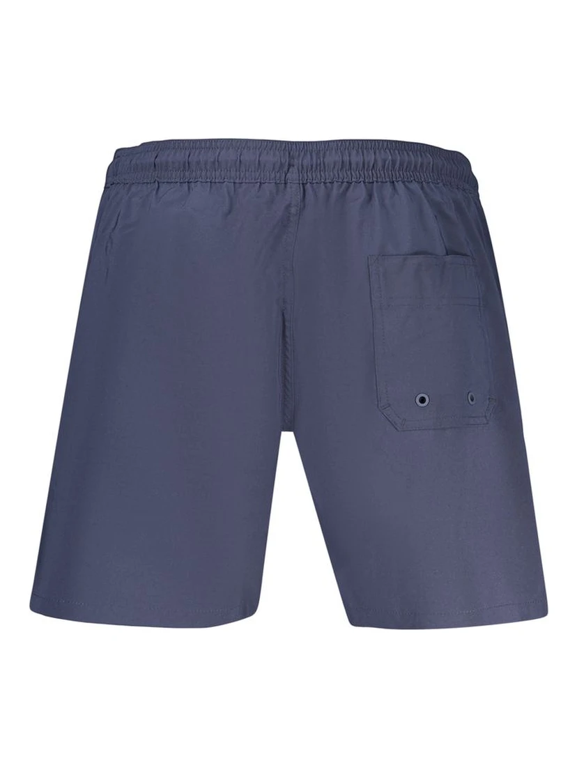 Blue Polyester Men's Swim Shorts