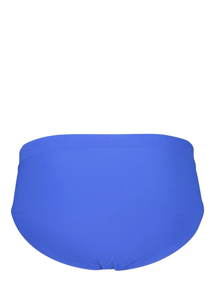 Blue Polyester Swim Briefs