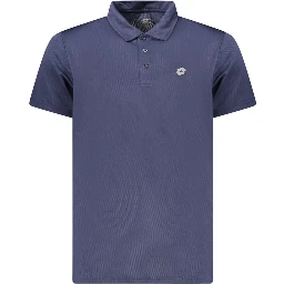 Blue Polyester Men's Polo Shirt
