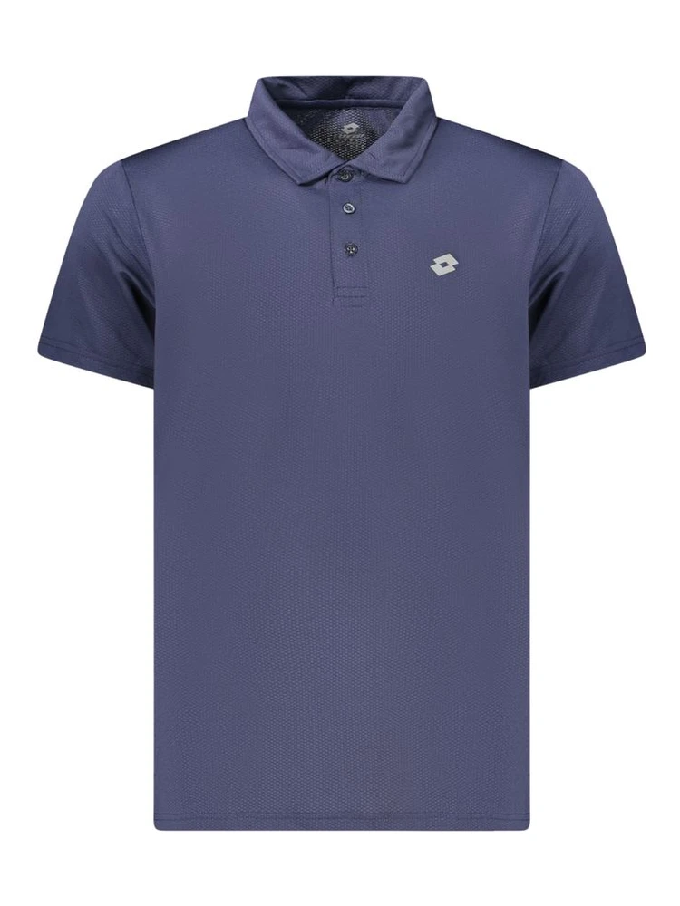 Blue Polyester Men's Polo Shirt