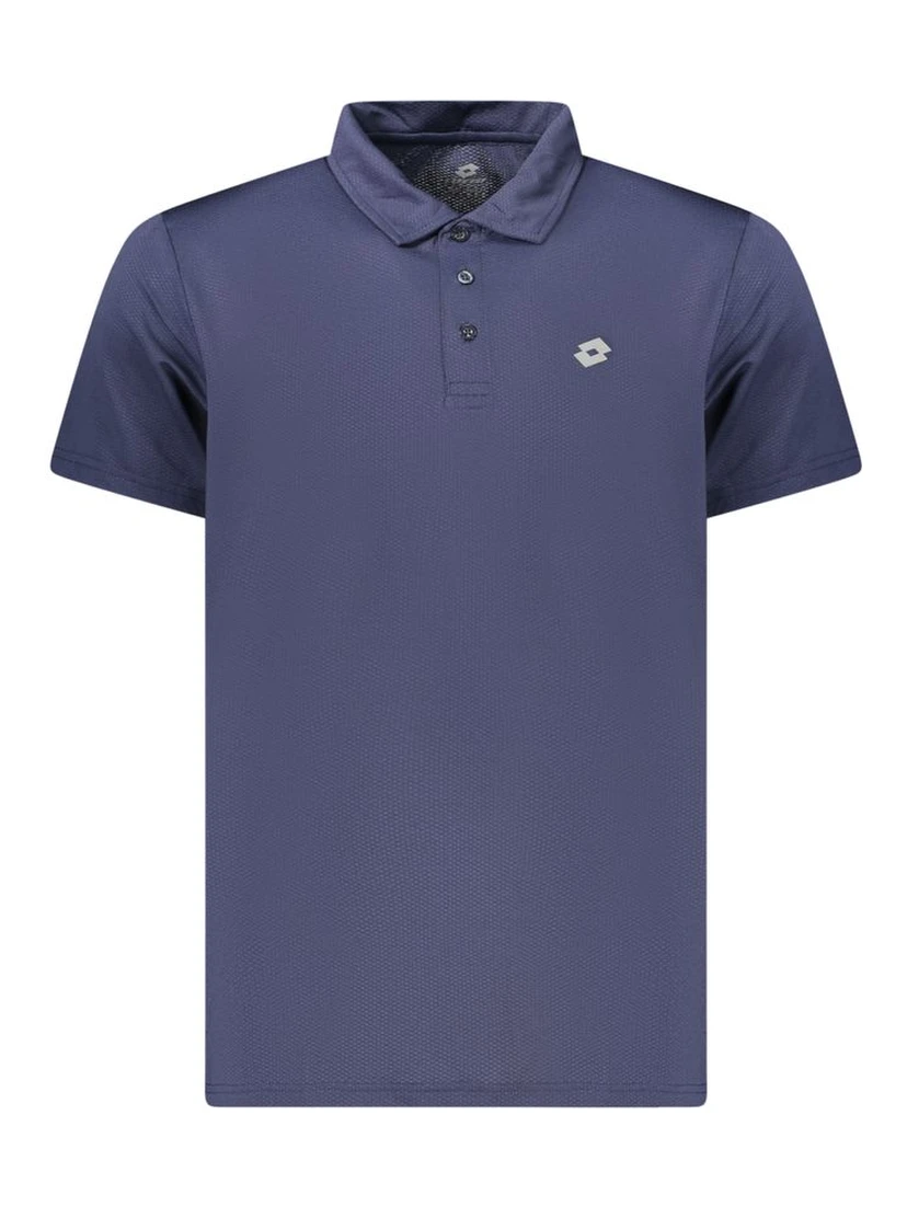 Blue Polyester Men's Polo Shirt