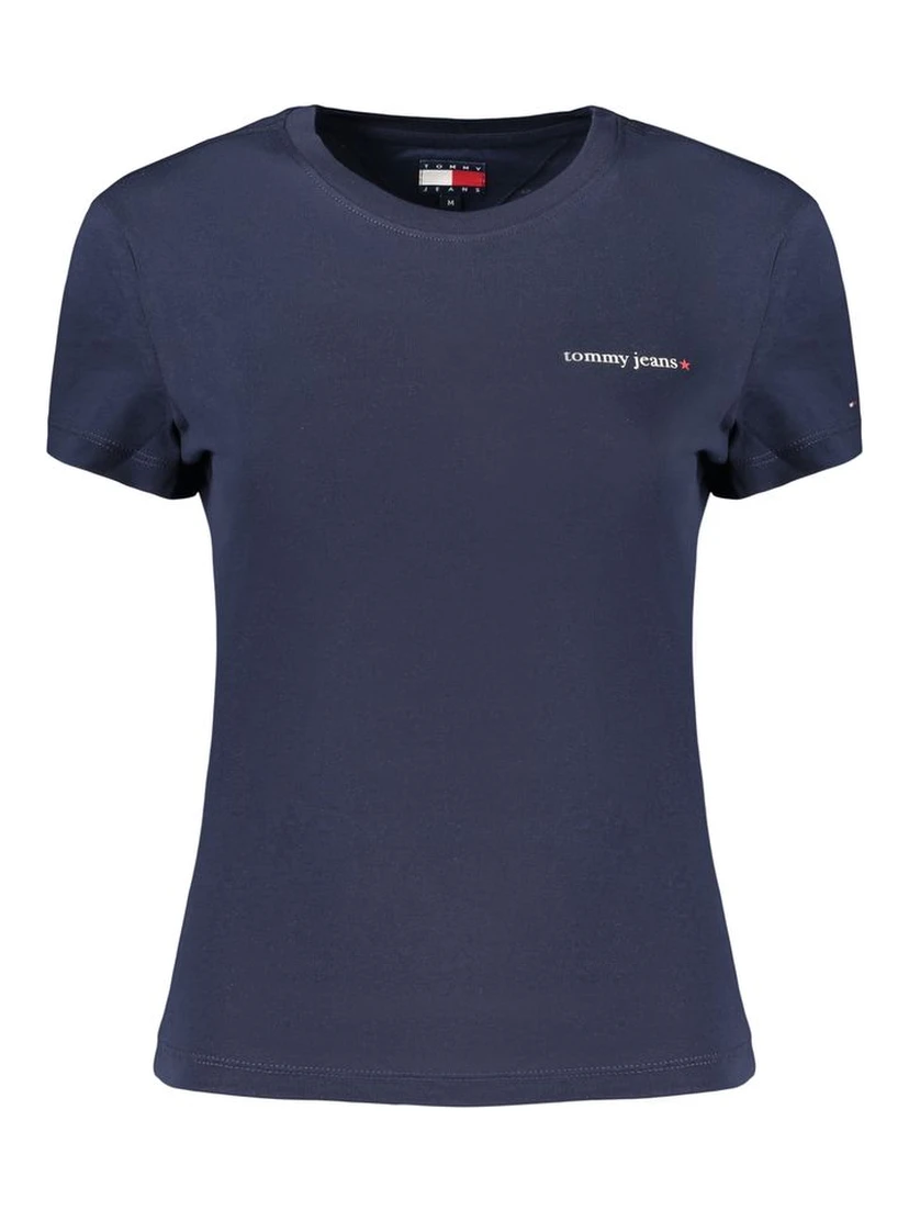 Blue Cotton Women T-Shirt