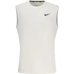 White Polyester Men's Tank