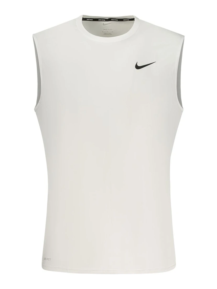 White Polyester Men's Tank