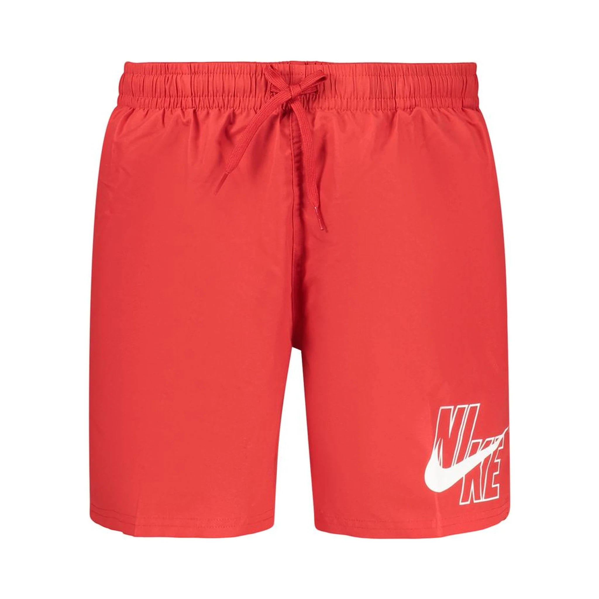 Red Polyester Men's Swimwear