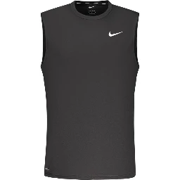 Black Polyester Men's Tank Top