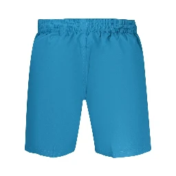 Blue Polyester Men's Swimwear
