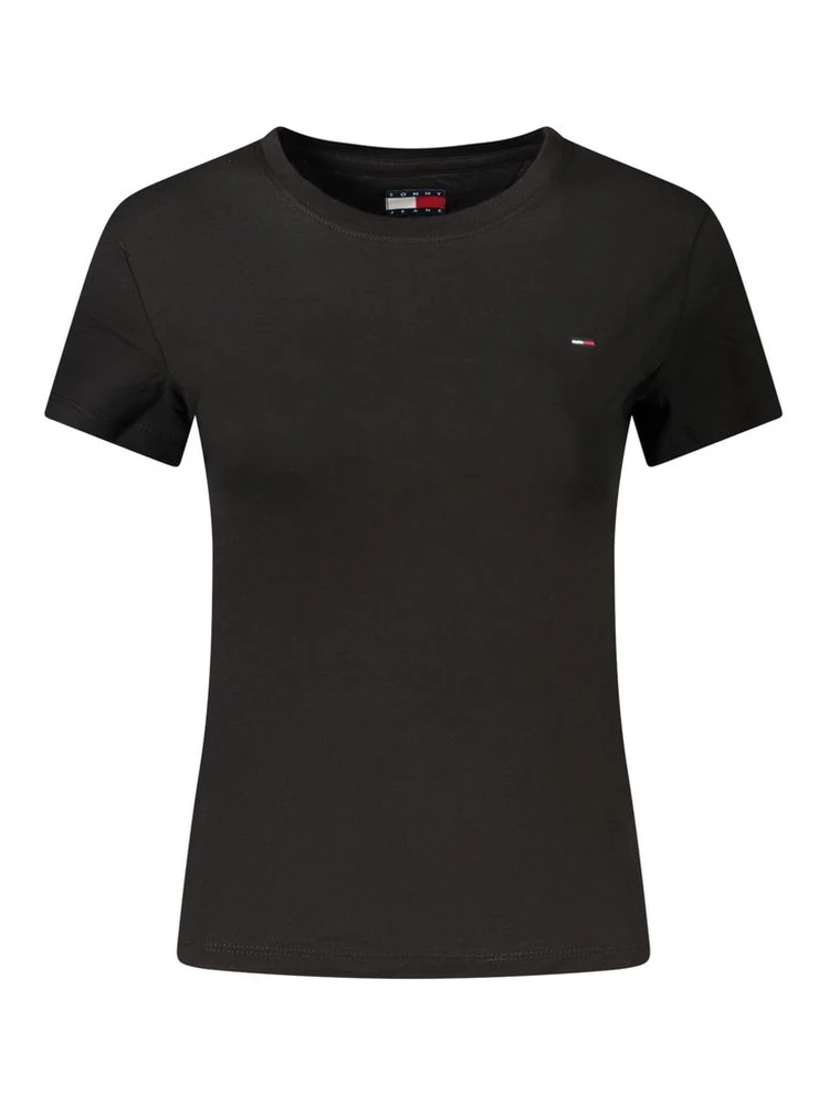 Black Cotton Women's T-Shirt