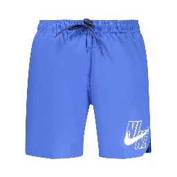 Blue Polyester Men's Swimwear